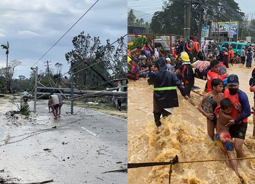 Philippines đổ nát như bị "trúng bom" sau khi siêu bão Rai quần thảo