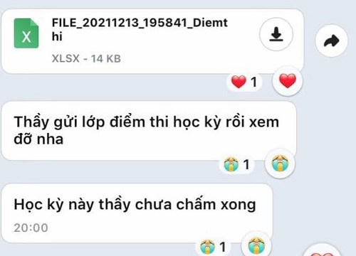 20h đêm giáo viên bỗng gửi điểm thi cuối kỳ, định nhấn coi, ai ngờ đọc dòng tin nhắn thứ hai của thầy mà ngã ngửa