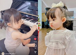 Ái nữ hơn 1 tuổi nhà sao nữ Vbiz đình đám trổ tài đánh piano "điêu luyện", ngày soán ngôi mẹ đang tới gần rồi!