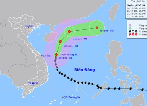 Thời tiết ngày 20/12: Bão số 9 gây gió mạnh trên biển cấp 7, giật cấp 8