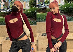 Instagram 450 triệu follow đưa Lisa đi chơi mà 6 triệu fan chỉ dán mắt vào body: Vòng 1 o ép căng đét, đôi chân siêu dài có ảo quá không?