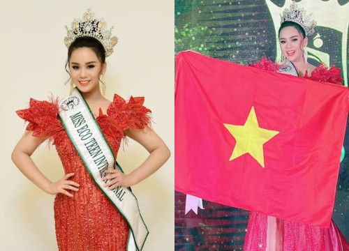 Khoảnh khắc đăng quang ngộp thở của Bella Vũ Huyền Diệu tại Miss Eco Teen International 2021