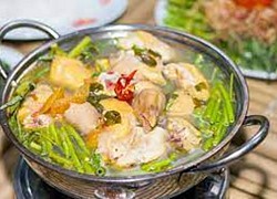 Lẩu gà nấu bỗng rượu