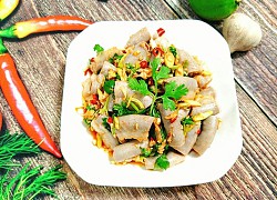 Mẹo làm lòng lợn luộc trộn hành tây giòn ngon, lạ miệng