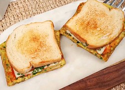 Biến tấu sandwich phô mai trứng cho bữa sáng