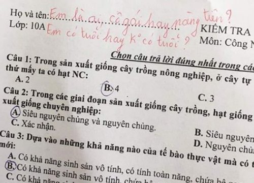 Nam sinh làm bài kiểm tra chỉ ghi họ Trần, thầy giáo thêm vào 1 CHỮ, dân tình đọc xong đỏ mặt tía tai vì ngượng