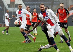 Neymar lập cú đúp, PSG vẫn thua sốc đội gần bét bảng Lorient