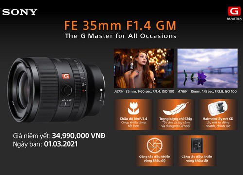 Ống kính Full-Frame FE 33MM F1.4 GM của Sony: nhỏ mà có võ