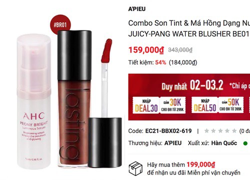 Tổng hợp combo mỹ phẩm đang sale siêu hời: Từ 159k mua mệt nghỉ son hot, đồ skincare xịn