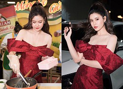 Trương Quỳnh Anh trổ tài đổ bánh xèo ngay tại sự kiện nhưng nhan sắc và độ sexy của cô nàng mới khiến dân tình chú ý