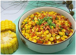 Ngô xào trứng muối thơm phức, đậm đà