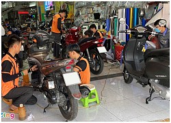 Dịch vụ tân trang xe máy nhộn nhịp trước Tết