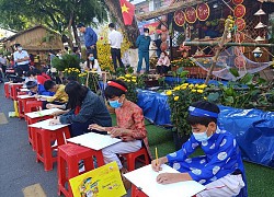 Học sinh náo nức thi vẽ tranh đón xuân Tân Sửu