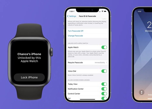 Người dùng iPhone có thể mở khóa bằng Apple Watch