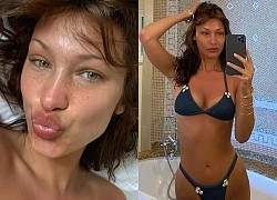 Nàng mẫu siêu hot Bella Hadid tự tin khoe visual mộc: Body nóng hôi hổi nhưng kéo đến ảnh mặt mộc "dừ chát" mà ngã ngửa