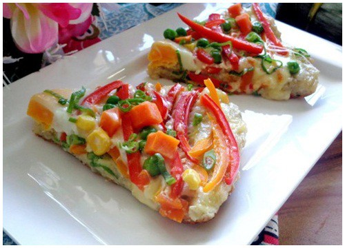 Món pizza bánh chưng ngon lạ, dễ ăn