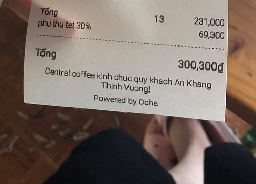 Khách sửng sốt khi đến nhà hàng gọi món ngày đầu năm: Ăn hết 547k nhưng tiền phụ thu đến 218k