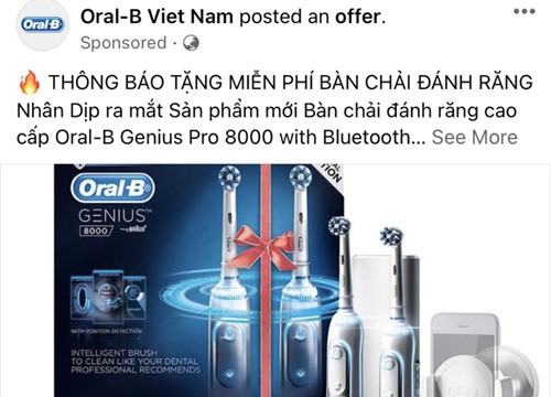 Lừa tặng bàn chải điện trên Facebook