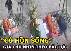 &#8220;Cô hồn sống&#8221; bất ngờ bê cả con heo quay cúng đầu năm bỏ chạy, gia chủ nhìn theo bất lực