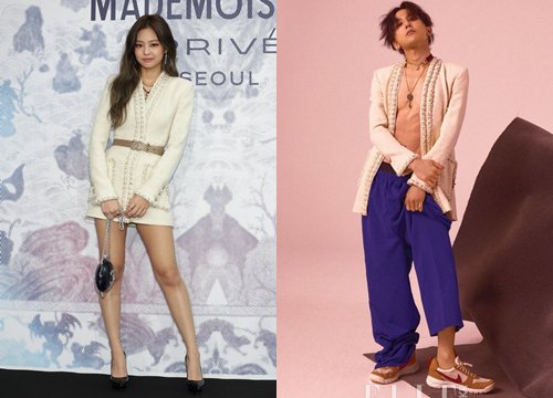 G-Dragon và Jennie nhiều lần diện đồ hiệu giống nhau