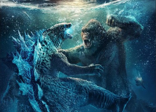 Godzilla chiến Kong ở dưới đại dương trong poster mới nhất