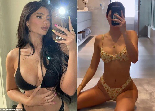 Chị em Jenner khoe body sexy nhưng nổ ra tranh cãi: Kylie được khen hết lời, Kendall liên tục bị tố dùng app bóp eo