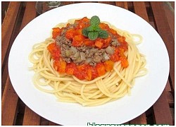 Cách làm mỳ Ý (mỳ spaghetti) sốt cà chua bò siêu ngon, siêu hấp dẫn !