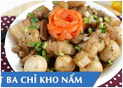 Cách làm thịt ba chỉ kho nấm vừa ngon vừa ngậy, tốn cơm vô cùng