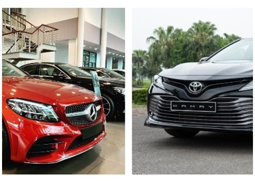 Chọn xe sang Mercedes-Benz C180 AMG hay tiện nghi Toyota Camry 2.5Q?