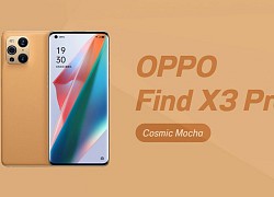 Oppo Find X3 Pro "Cosmic Mocha" sang trọng với mặt lưng bằng da