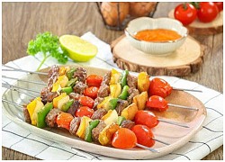 Mẹo làm thịt xiên nướng rau củ mềm ngon như tiệc nướng BBQ