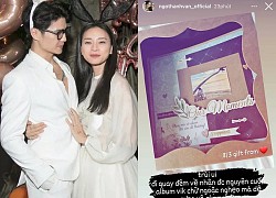 Sáng sớm 8/3 Ngô Thanh Vân khoe quà của Huy Trần, ảnh khóa môi cực ngọt be bé mà chiếm trọn spotlight