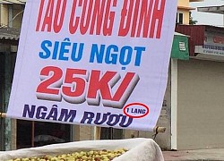 Hàng nho siêu to trên phố gây xoắn não người đi đường với biển hiệu giới thiệu xuất xứ "đọc xong cười quên mua luôn"