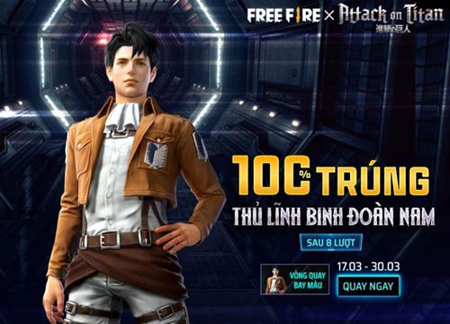 Game thủ Free Fire nhận về hàng loạt ưu đãi khủng từ sự kiện kết hợp cùng bộ anime nổi tiếng bậc nhất Attack on Titan