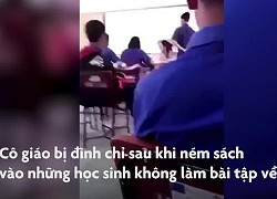 Giáo viên Thái Lan ném sách vào học sinh vì không làm bài về nhà