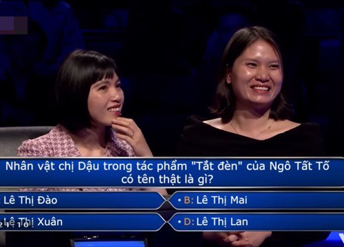 Câu hỏi tưởng chừng 'dễ ăn' xuất hiện trong 'Ai là triệu phú' lại khiến tất cả người xem bối rối