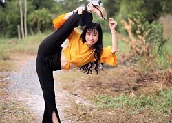 'Hot girl làng võ' khoe biệt tài xoạc chân một góc hơn 180 độ làm nhiều người nể phục