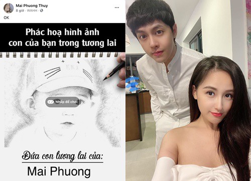 Mai Phương Thuý tự khoe diện mạo nhóc tỳ tương lai, dân tình vừa hối "triển luôn" vừa nhắc tên Noo Phước Thịnh