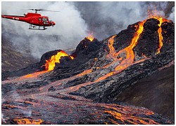 Cảnh quay ngoạn mục tiết lộ vụ phun trào núi lửa ấn tượng ở Iceland