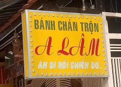 Hàng bánh tráng trộn quảng cáo "Ăn là ghiền đó" nhưng từ biển hiệu đã tự chê chính mình vì một lỗi sai khiến dân mạng cười xỉu