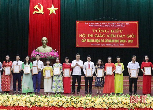 30 giáo viên xuất sắc trong Hội thi giáo viên dạy giỏi THCS huyện Thạch Hà