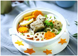 Canh củ sen hầm sườn non ngọt lịm cho ngày Hè thanh mát