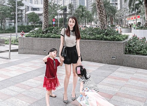 Hot mom U40 làm bao người ghen tị vì nhan sắc "trẻ mãi không già", tuy chiều cao khiêm tốn nhưng nuôi con khéo nên bé cao nhất lớp