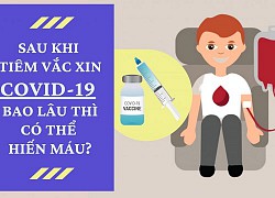 Sau khi tiêm vắc xin COVID-19 bao lâu thì có thể hiến máu?