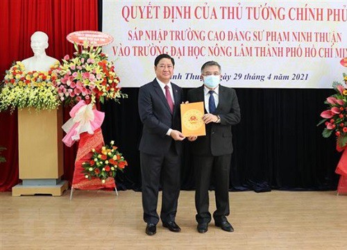 Bàn giao Trường CĐ Sư phạm Ninh Thuận vào Đại học Nông lâm TP.HCM