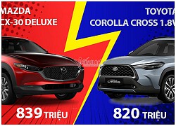 Hơn 800 triệu, chọn Mazda CX-30 Luxury hay Toyota Corolla Cross 1.8V?