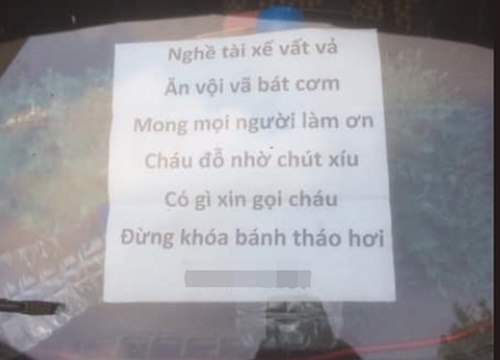 Tài xế làm thơ xin đỗ xe nhờ