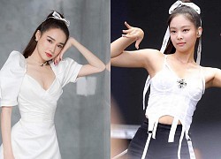 Hết đụng hàng dây buộc tóc Chanel, Nhã Phương lại trùng tạo hình "nữ tổng tài" với Jennie