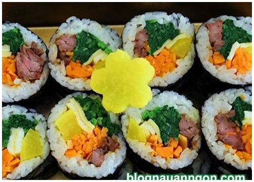 Hướng dẫn cách làm kimbap (cơm cuộn Hàn quốc) siêu ngon, siêu dễ !