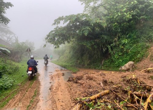 Miền núi phía bắc mưa to